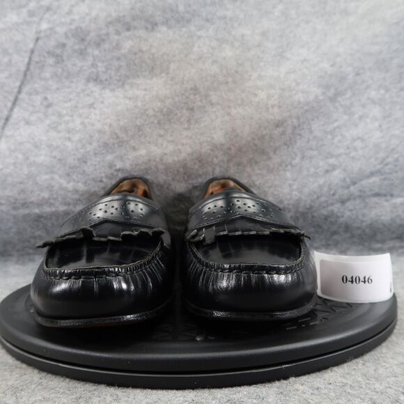 Neil Martin Shoe Men 9 Loafer Fringe Leather Classic Slip On Winston Italy Black - Picture 2 of 16